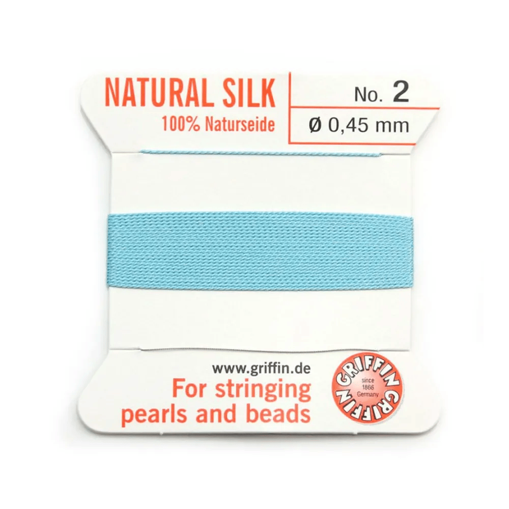 Silk bead cord 0.45mm turquoise x 2m