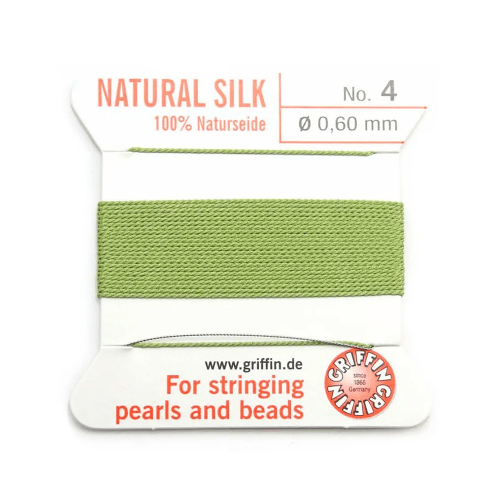 Fil du soie 0.6mm vert jade x 2m