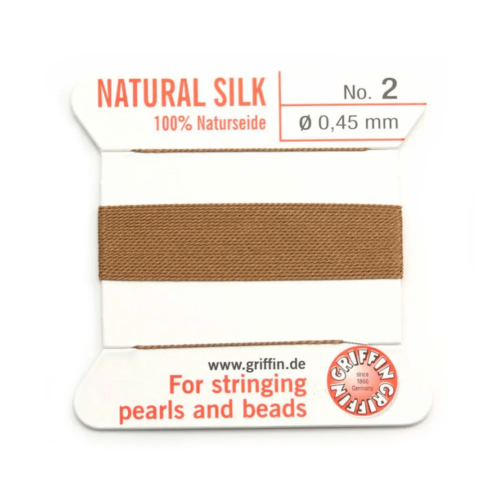 Fil du soie 0.45mm beige x 2m