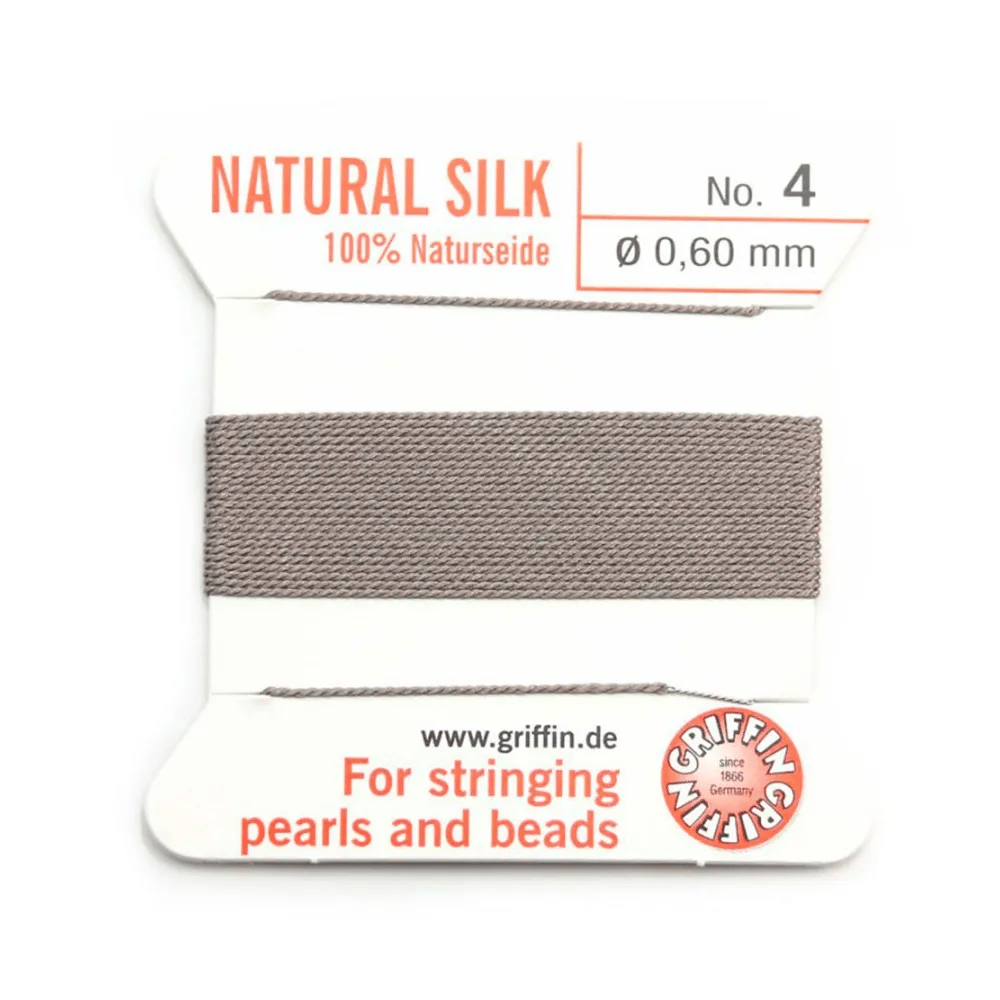 Fil du soie 0.6mm gris x 2m