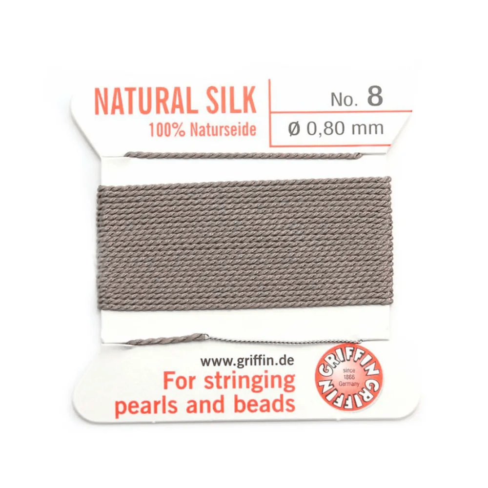Fil du soie 0.8mm gris x 2m