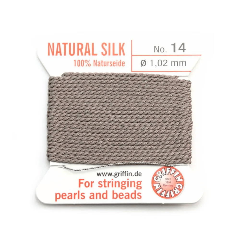 Silk bead cord 1.02mm gray x 2m