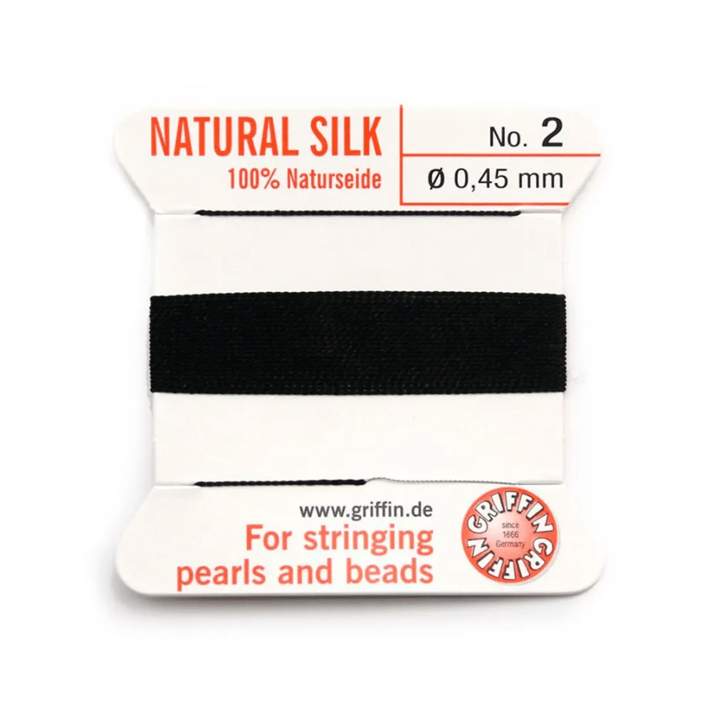 Fil du soie 0.45mm noir x 2m