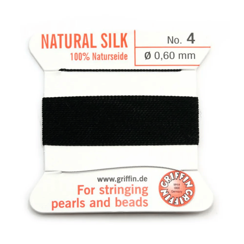 Fil du soie 0.6mm noir x 2m
