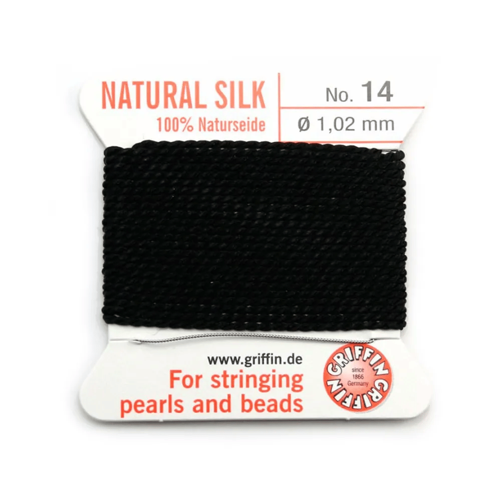 Fil du soie 1.02mm noir x 2m