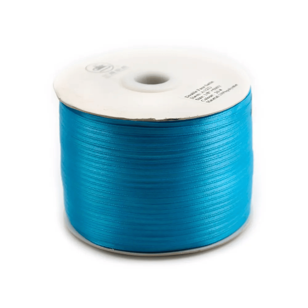 Fil polyester Double face satin 3mm Bleu ciel  x 450 m