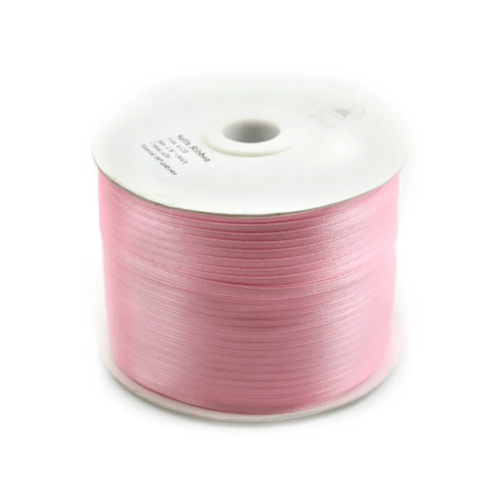 rose Thread polyester Double face satin 3mm x 5 m