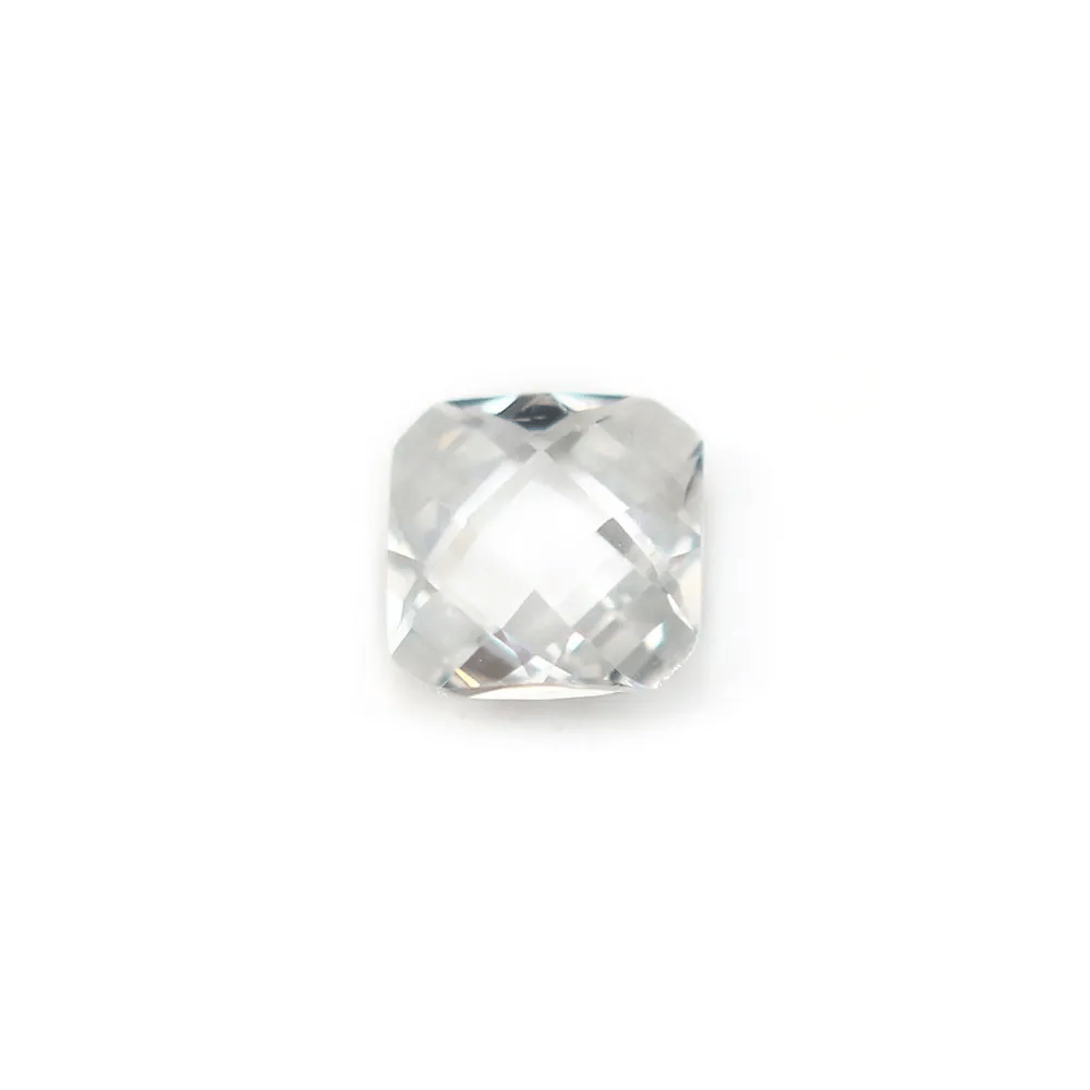 Zirconium transparent carré 8mm x 1pc 
