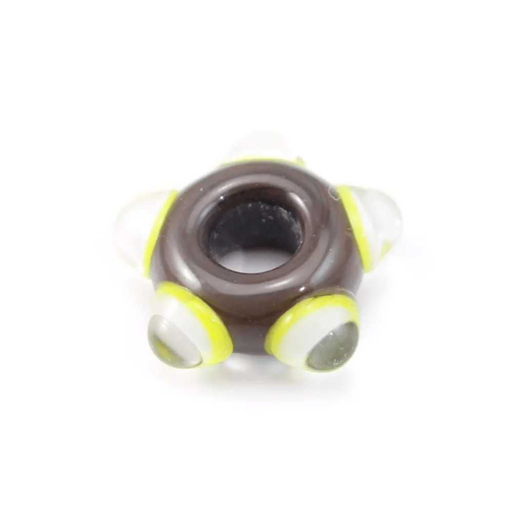 Pandora étoile gris&jaune&incolore x1pc