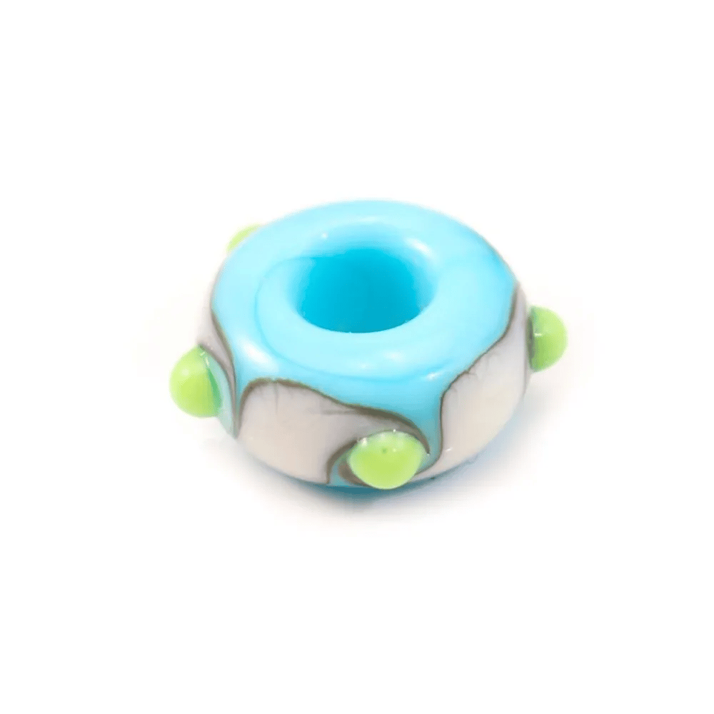 Pandora verre  5 angles bleu&vert&blanc x 1pc