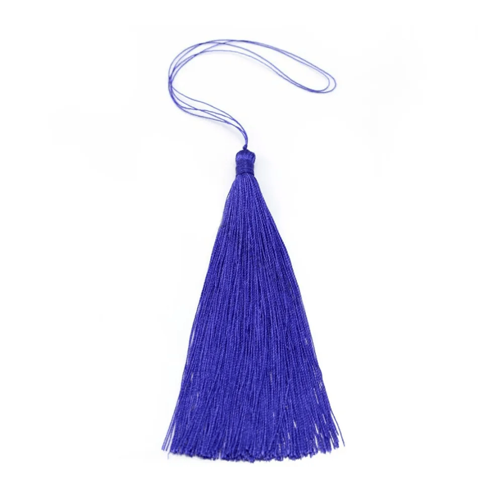 Imitation silk navy blue pompon 80mm x 1pc