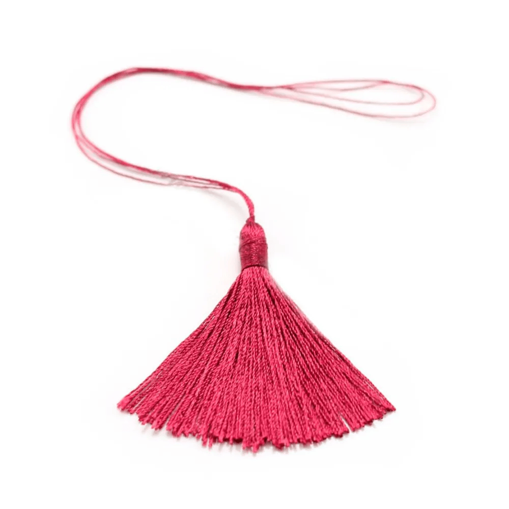 Pompon imitation soie violet lilas 40mm x 1pc