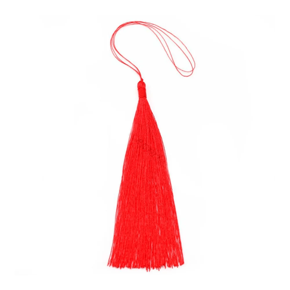 Imitation silk red pompon 80mm x 1pc