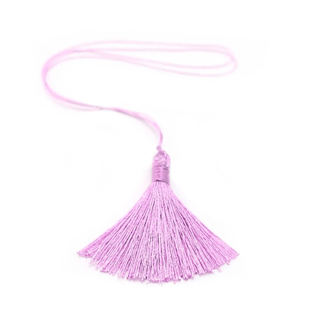 Pompon imitation soie vilolet lilas 40mm x 1pc