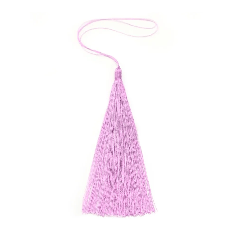 Pompon imitation soie violet lilas 80mm x 1pc