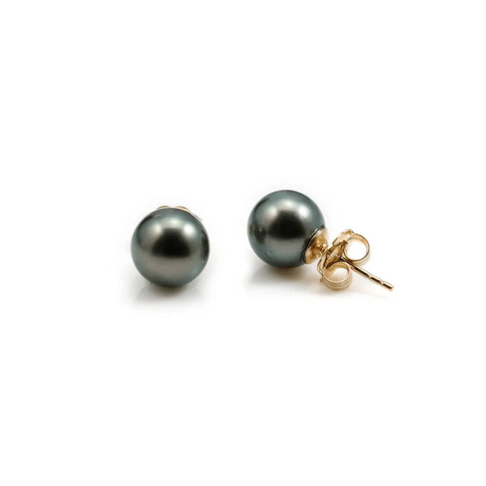 Boucle d'oreille perle tahiti x 2pcs