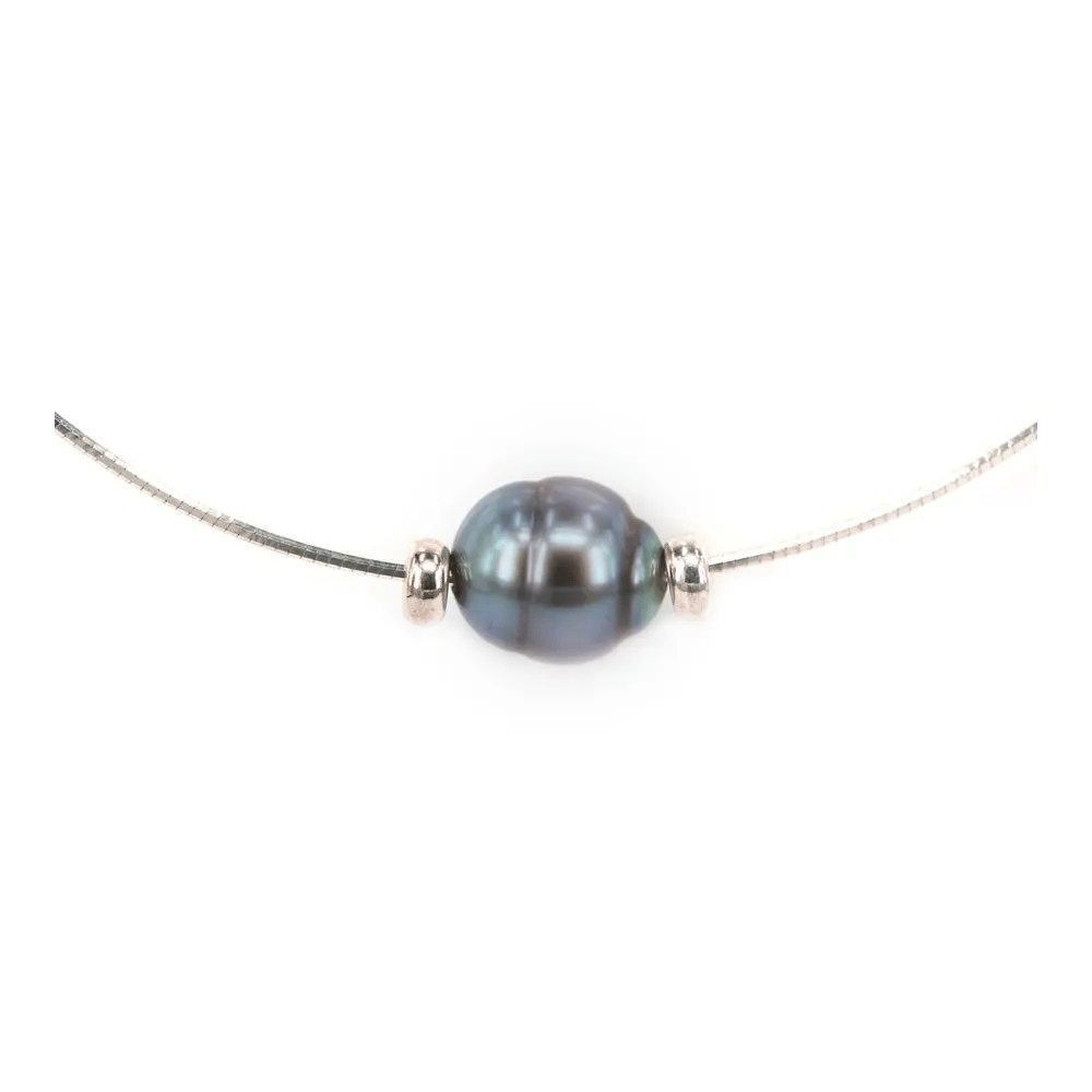 Necklace  tahiti pearl straling silver 925 40cm  x 1pc