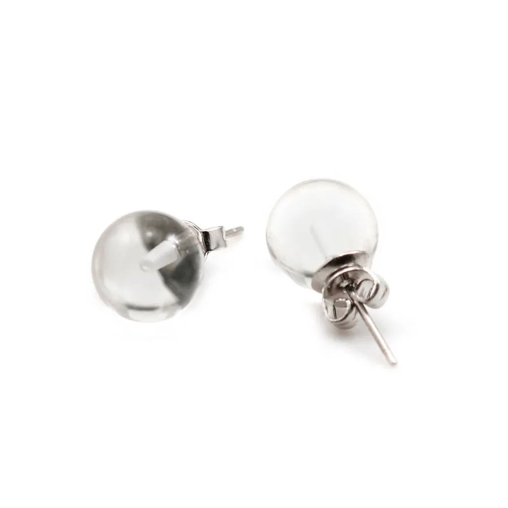Earring Silver 925  oeil de taureau 12mm x 2pcs 