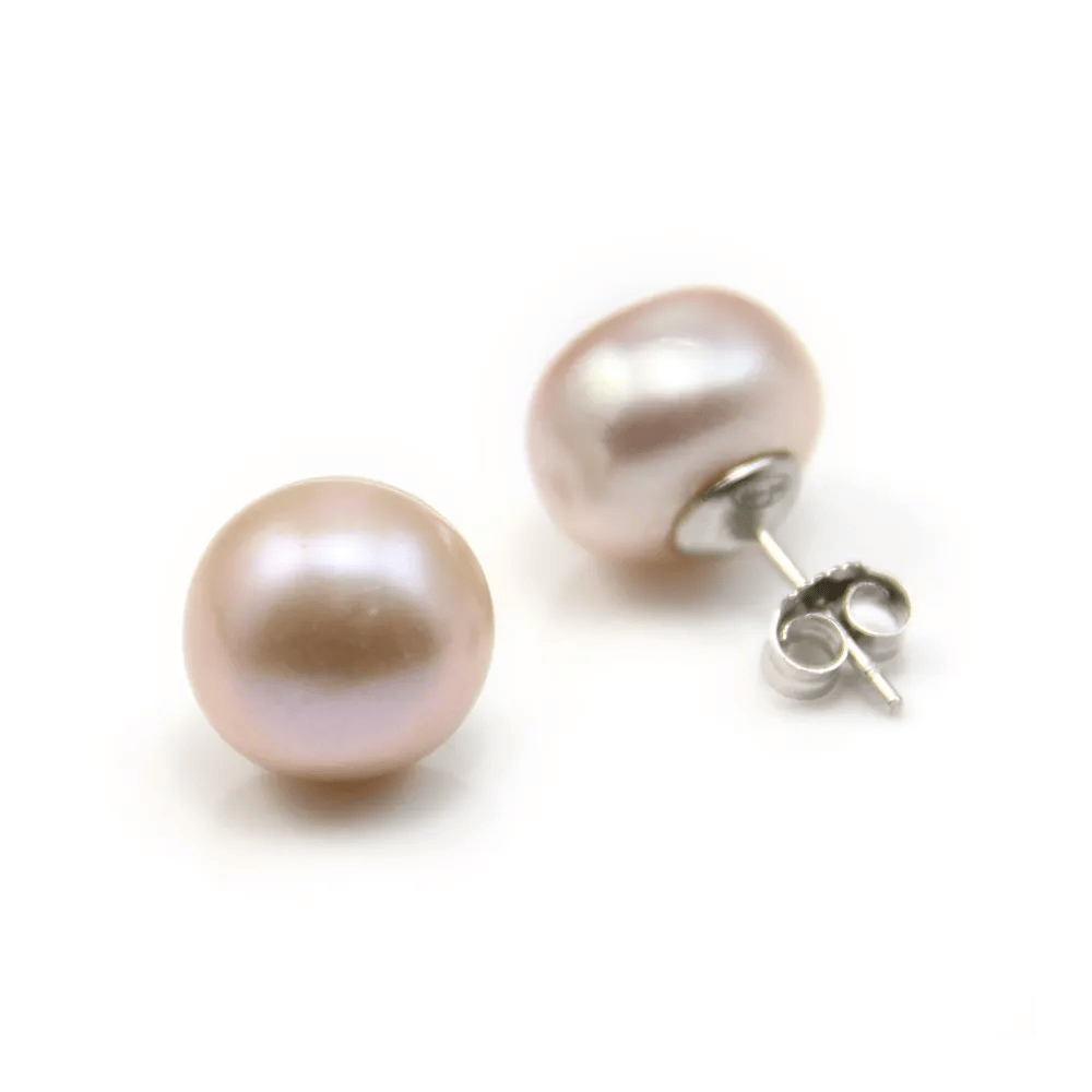 Boucle d'oreille perle d'eau douce 7-8mm x 2pcs