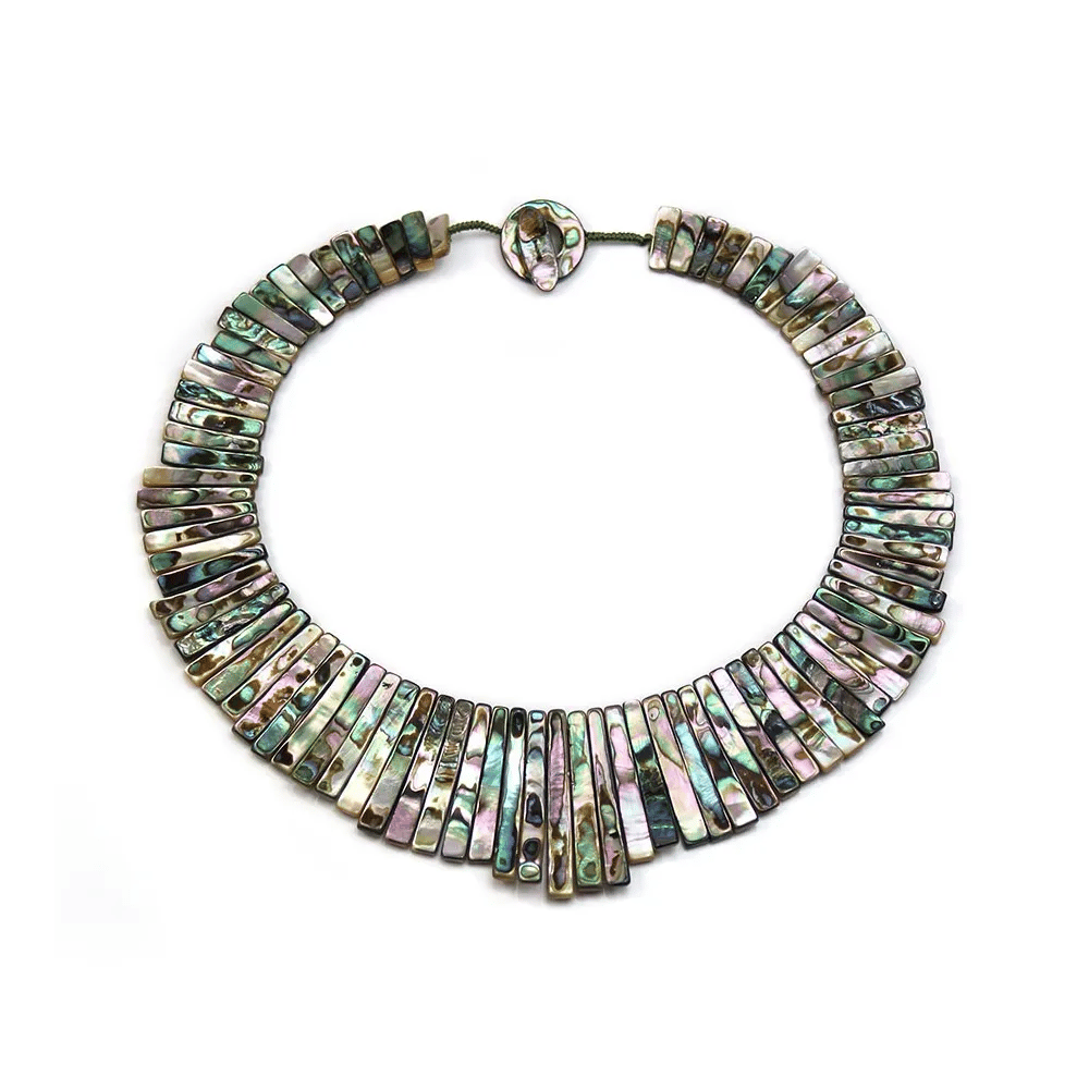 Collier simple nacre abalone 16.3x43.2mm x 1pc