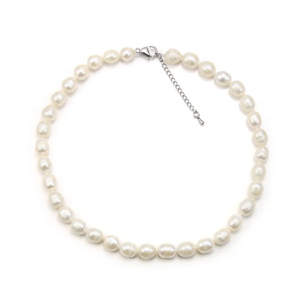White Freshwater Pearl Necklace 11-12mm