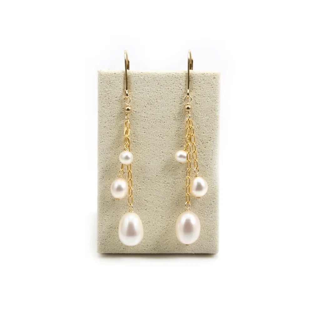 Boucle d’oreille en gold filled perle de culture d'eau douce  x 2pcs