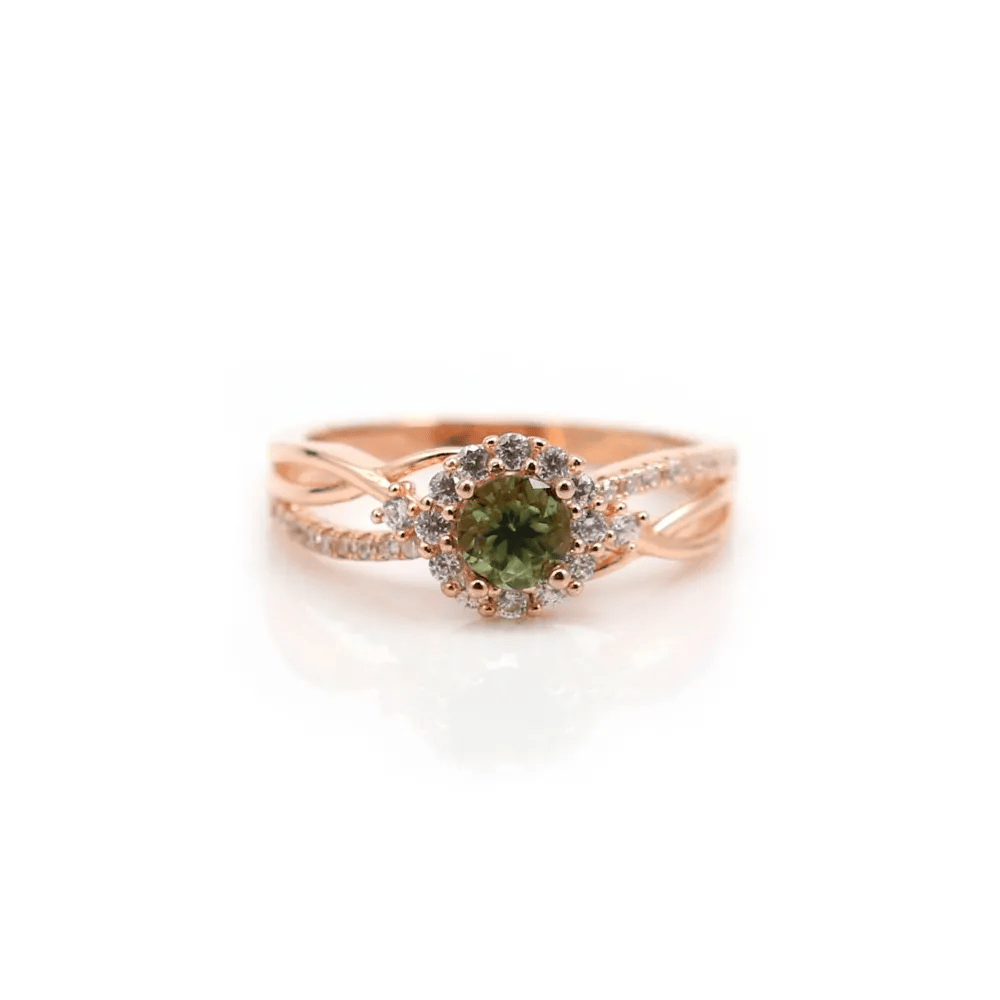 Bague tourmaline en argent 925 rhodié x 1pc