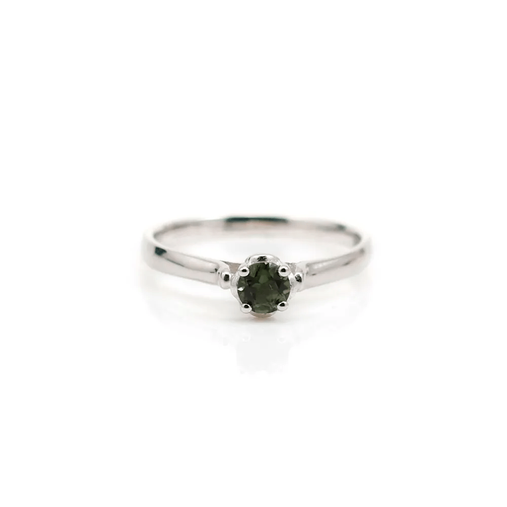 Bague tourmaline en argent 925 rhodié x 1pc