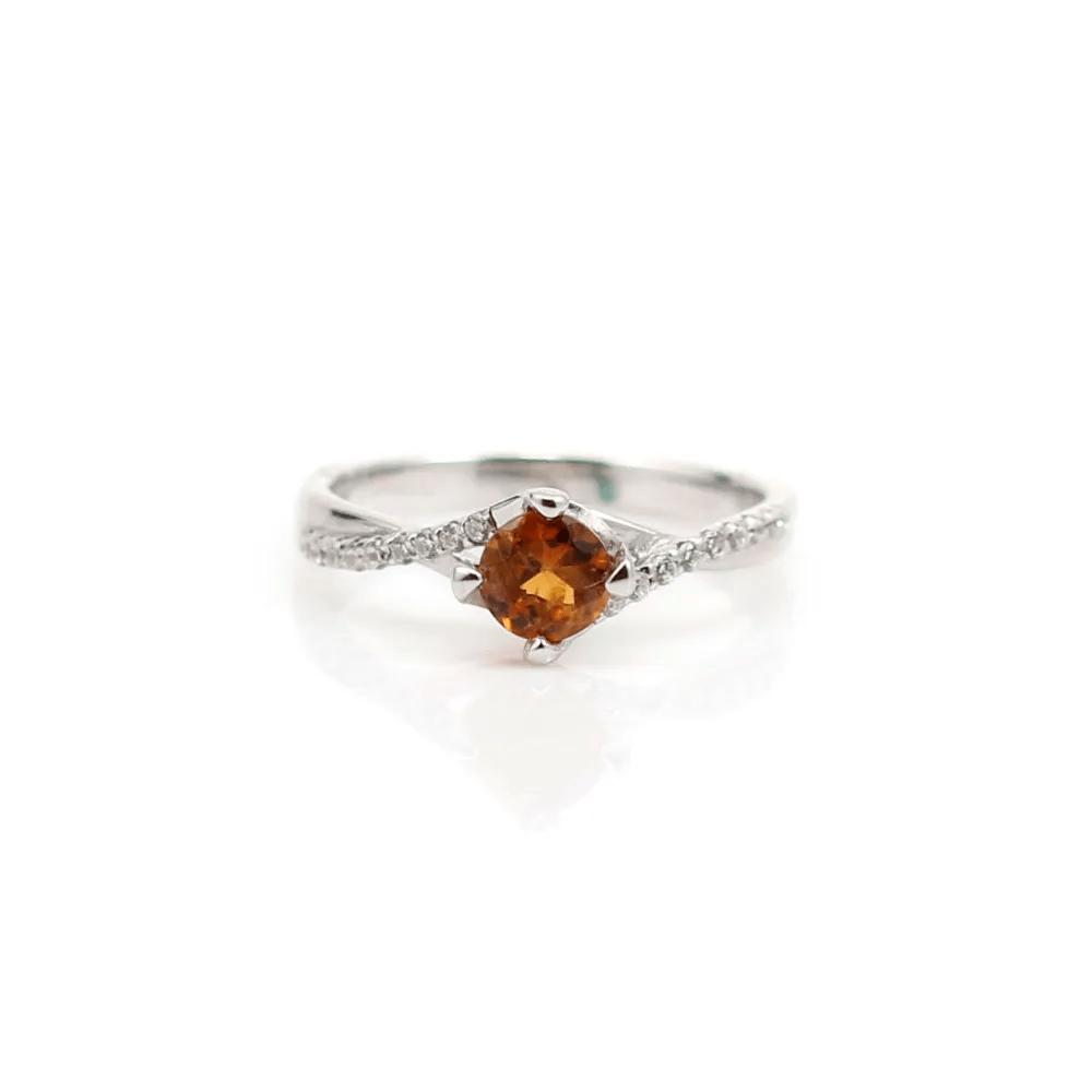 Bague tourmaline rouge en argent 925 rhodié x 1pc