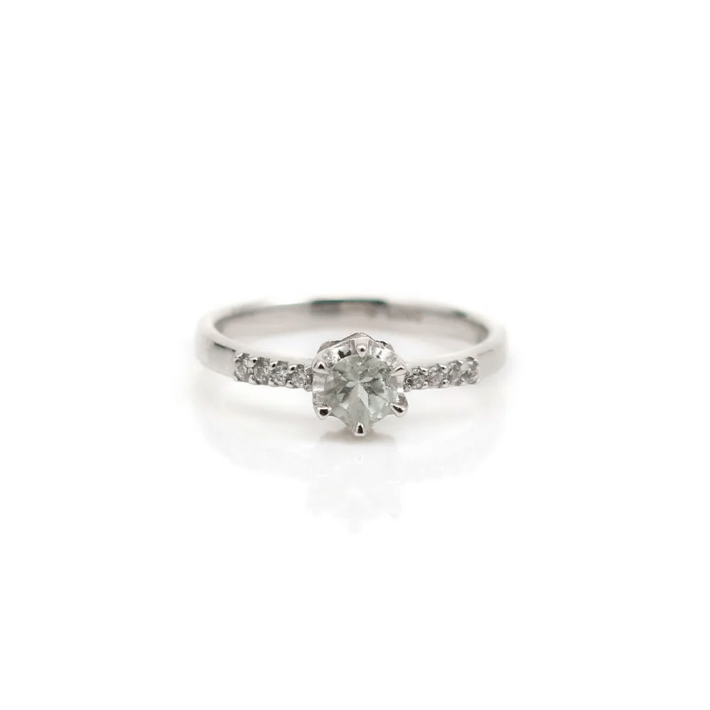 Bague tourmaline en argent 925 rhodié x 1pc