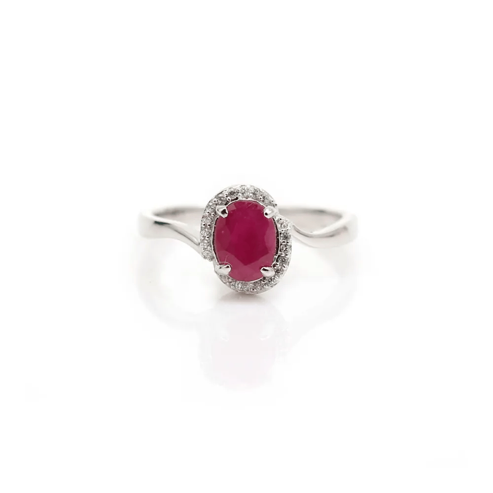 Bague tourmaline en argent 925 rhodié x 1pc