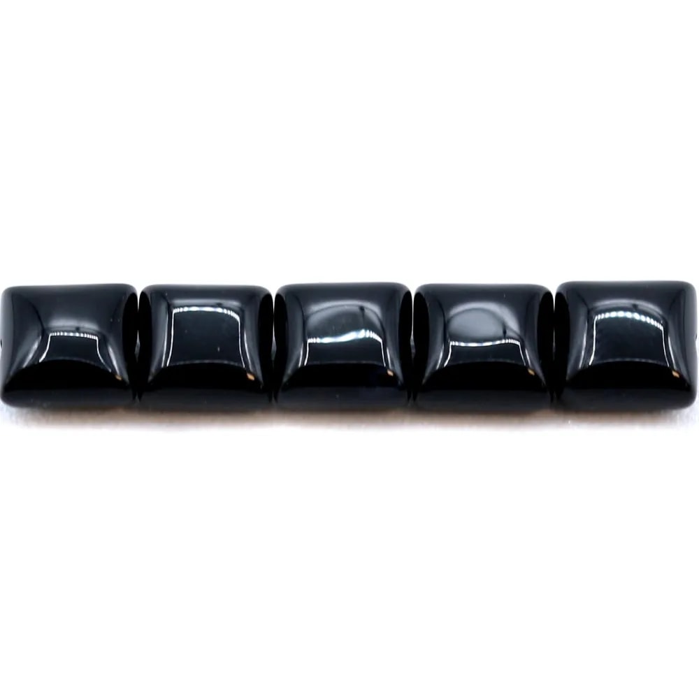 Black agate square 6mm x 40cm