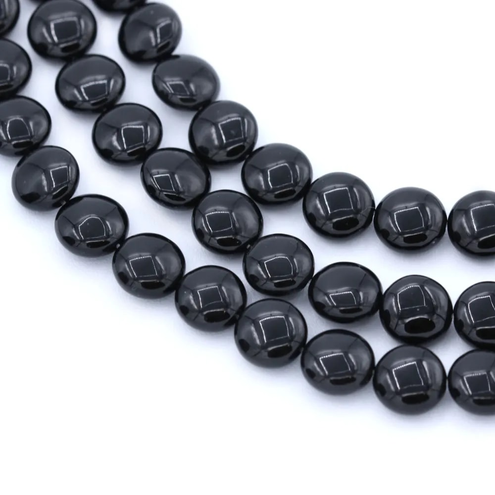 Onyx noir, ronde plate, 10mm x 40cm