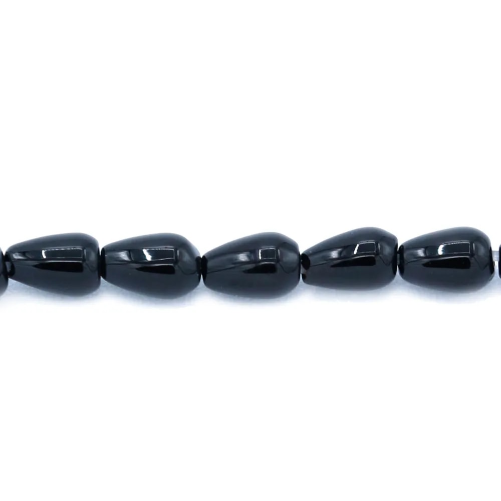 Black Agate Teardrop