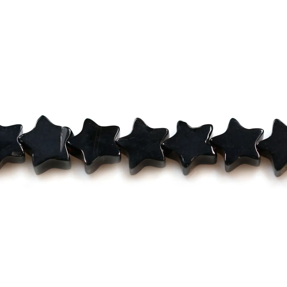 Agate noir étoile 6mm x 40cm