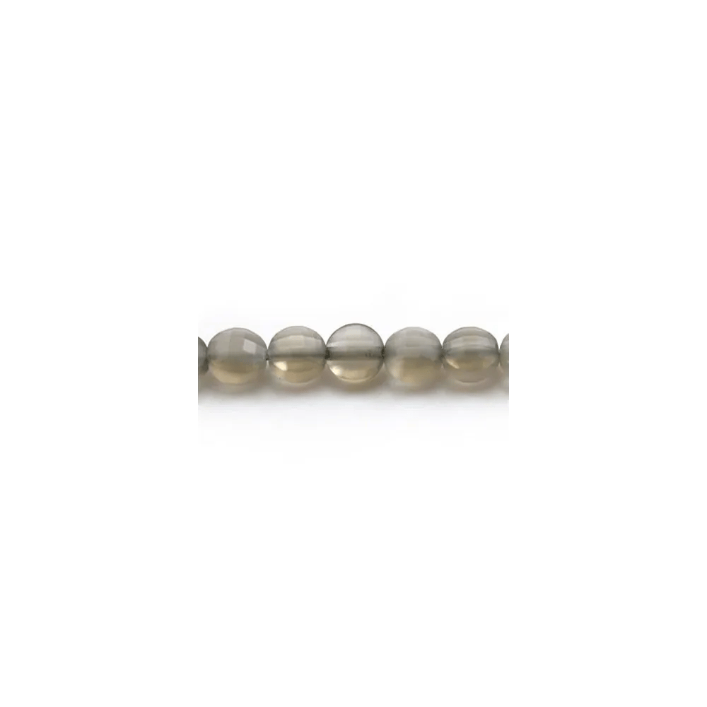 Pierre de lune rond plat facette 4mm x 40cm