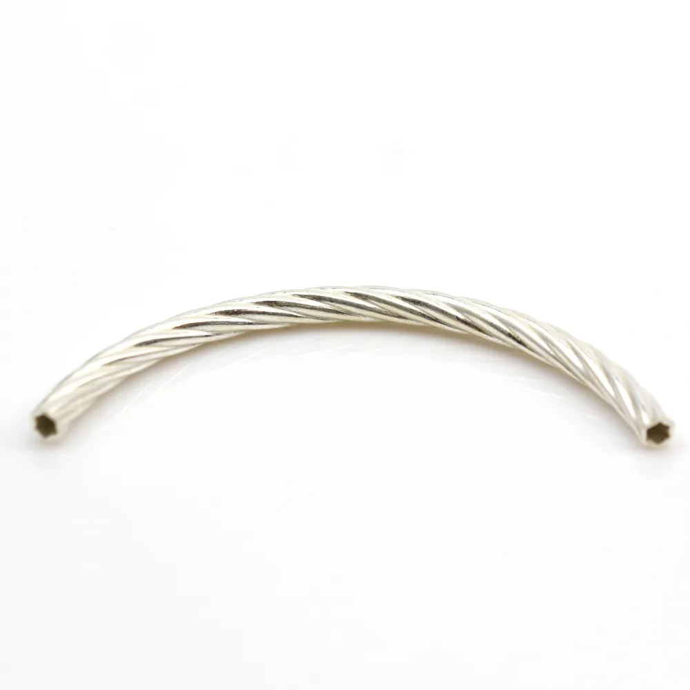 Tube torsade, argent 925 53.5mm x 1pc