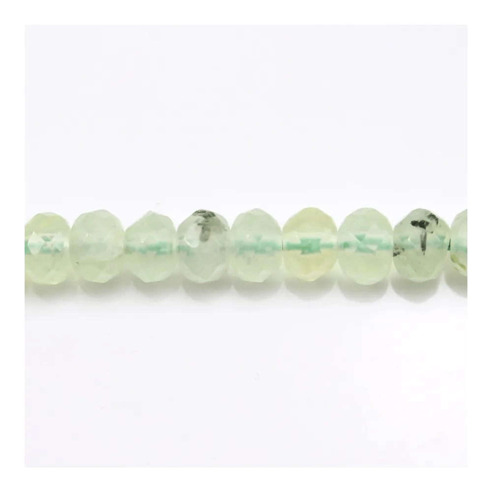 Préhnite Rondelle Facette 4x6mm x 10pcs