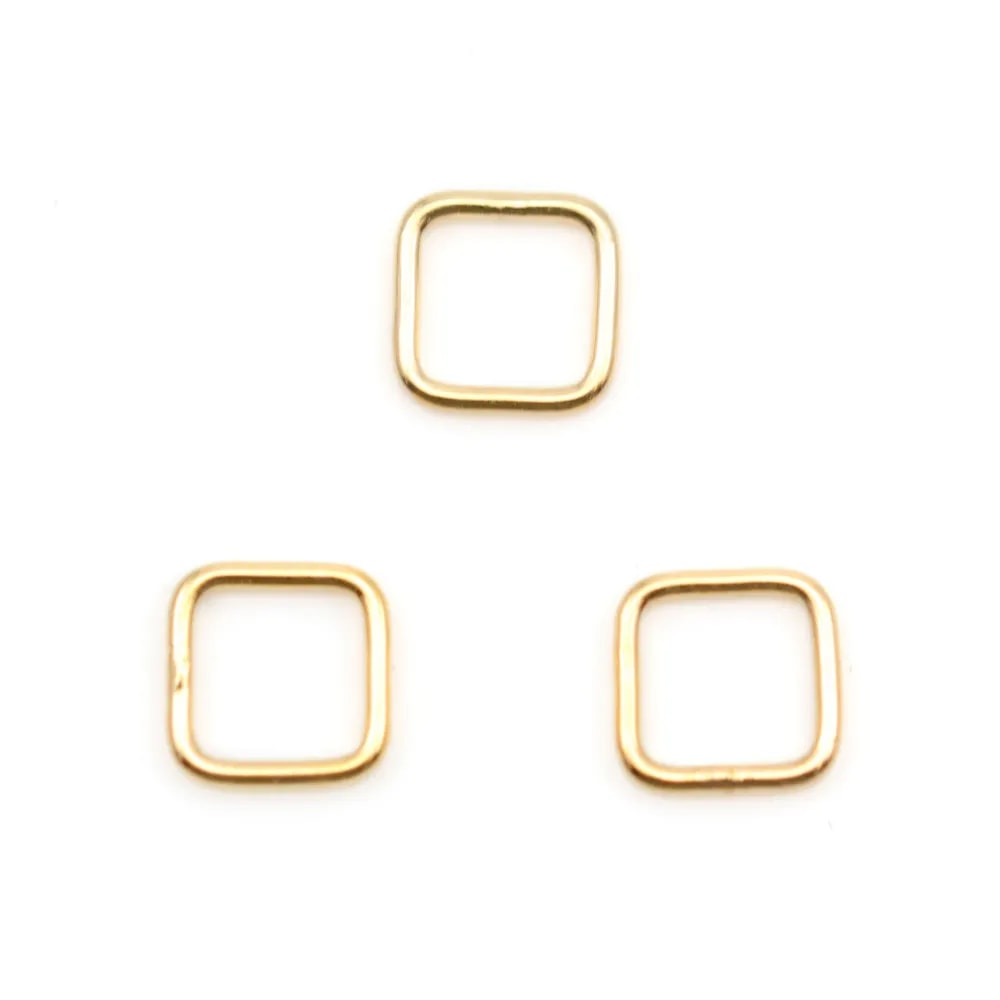 Anneaux carré en gold filled 14 carats 0.81x8mm x 2pcs