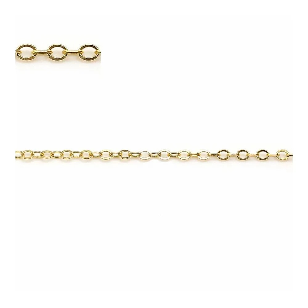 Chaine lissage Gold Filled 14 carats 2.1x1.6mmX 50cm