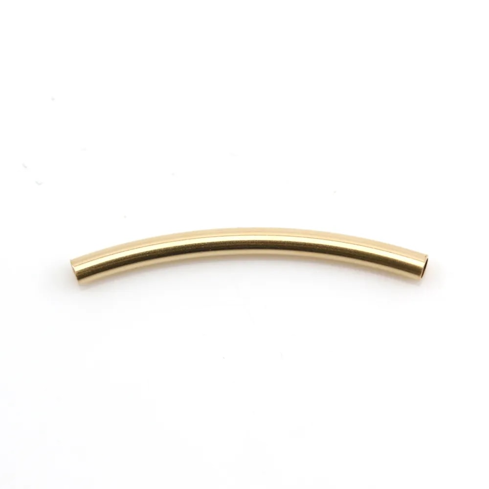 Tube incurcé 20x1.5mm Gold Filled 14 carats x 2 st