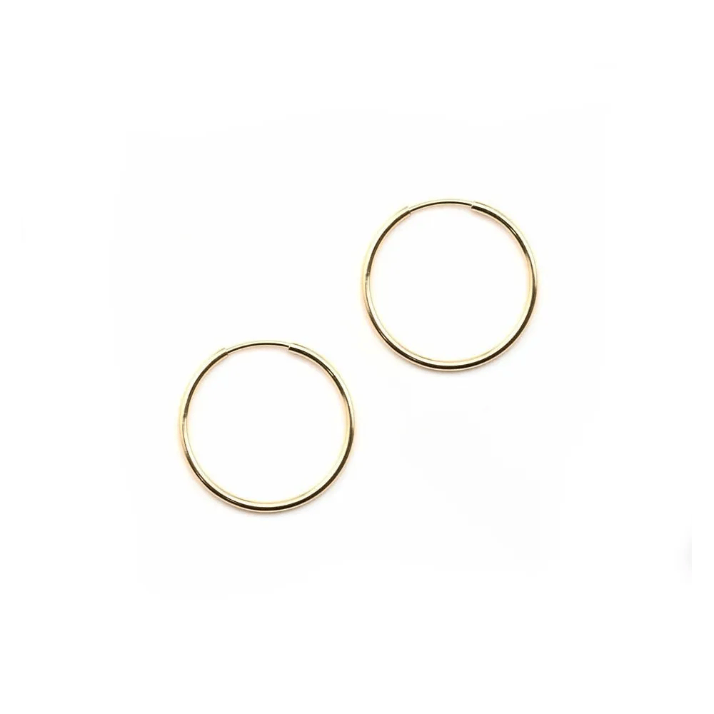 Créoles à décorer en gold filled 14 carats 1.25x20mm x 2pcs