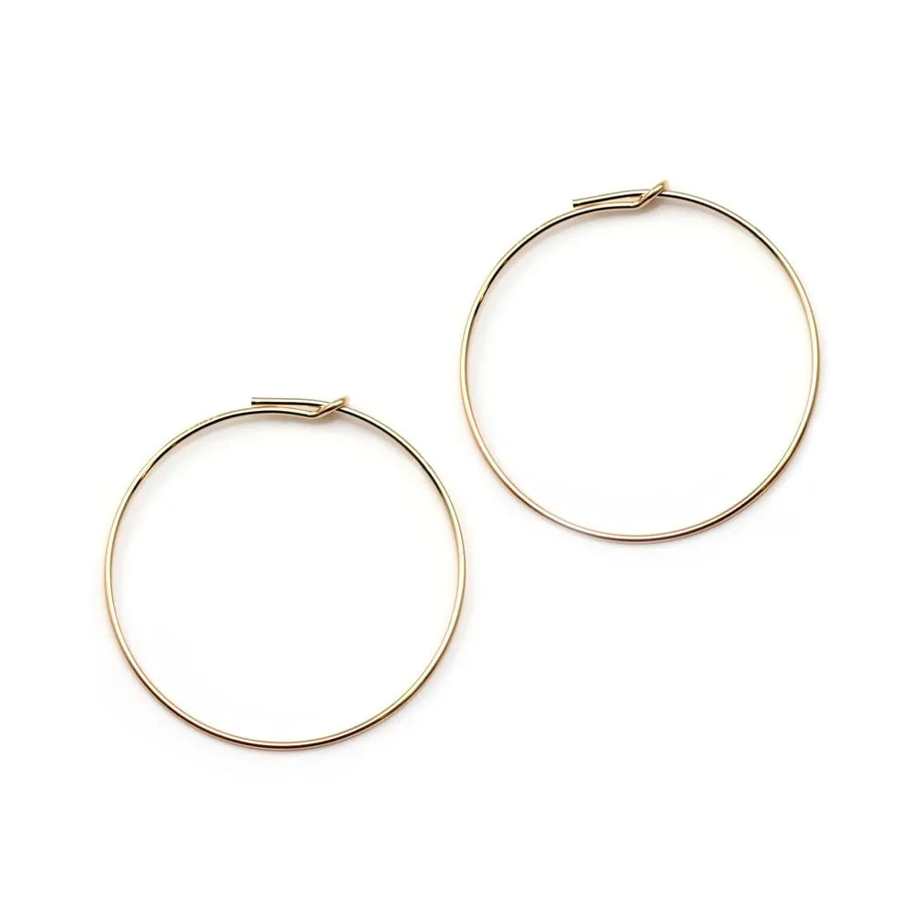Créoles à décorer en gold filled 14 carats 0.7x45mm x 2pcs
