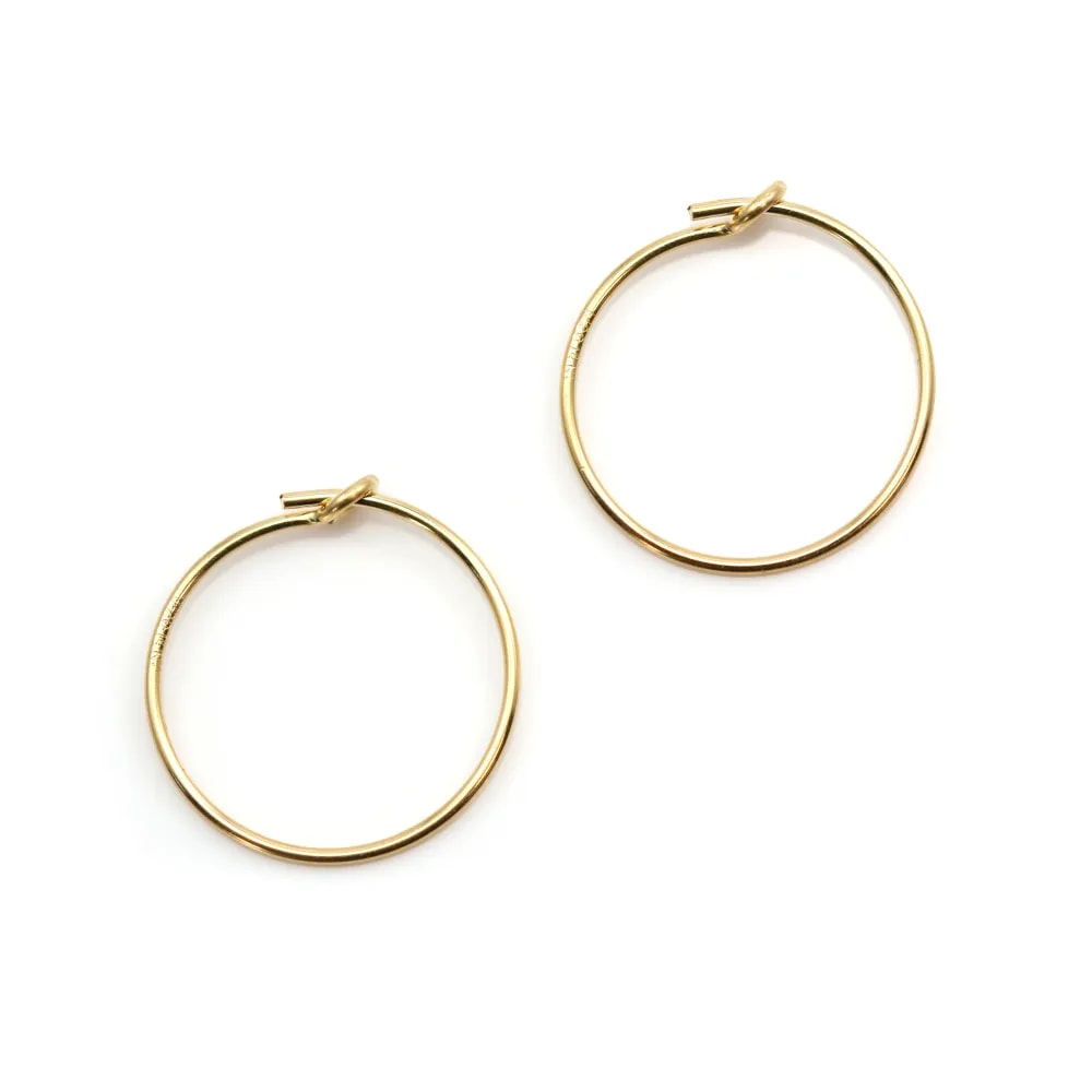 Créoles à décorer en gold filled 14 carats 15x0.7mm x 2pcs