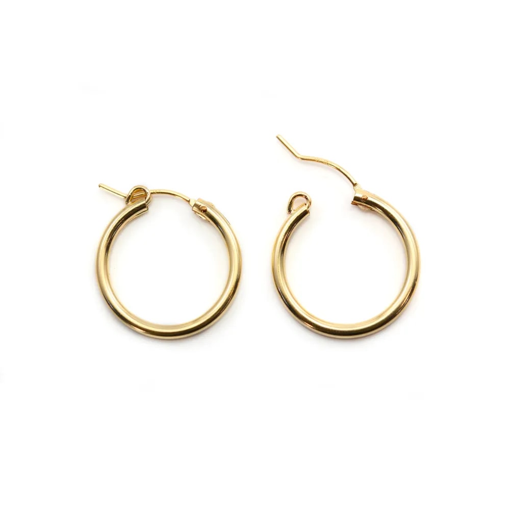 Créoles en gold filled 14 carats 22x2.3mm x 2pcs