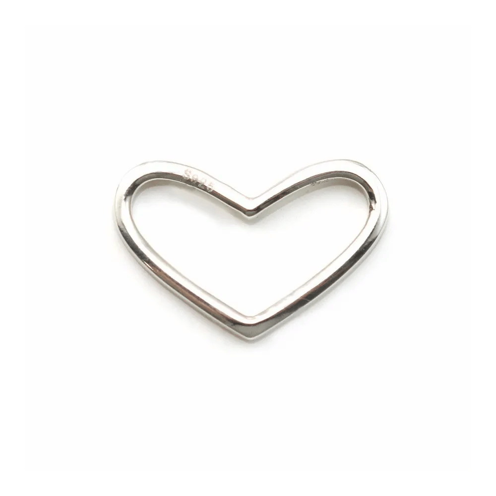 Intercalaire moustache 6.3x23mm avec zirconium en argent 925 rhodié  x 1pc