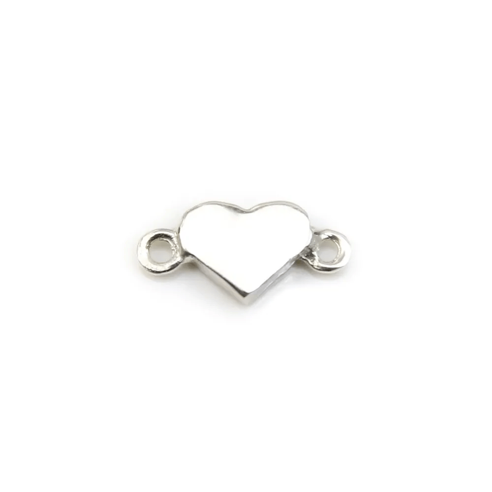 Breloque coeur en argent 925 5x10mm x 2pcs