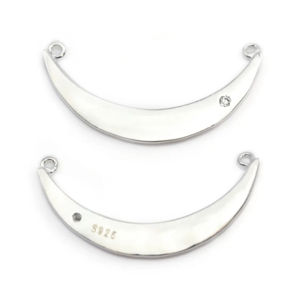 Intercalaire coeur 12.5x18mm en argent 925  x 1pc