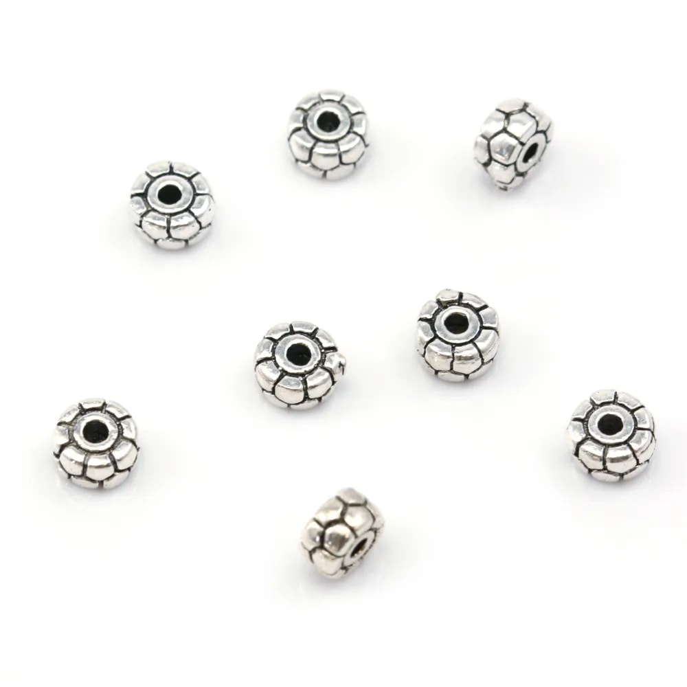 Perle intercalaires en argent 925 en forme de fleur 5.0mm x5pcs