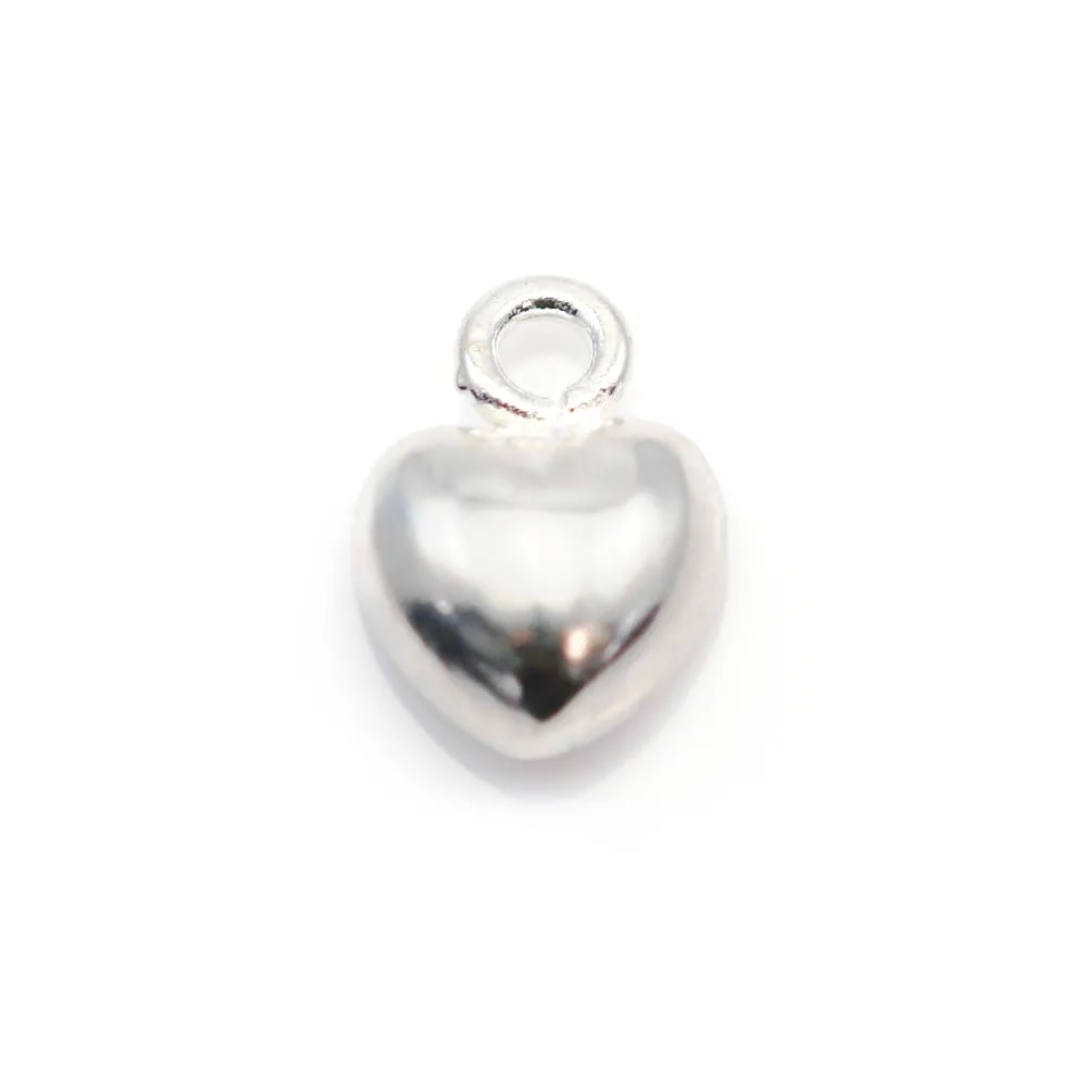 Breloque coeur en argent 925 4x6mm x 2pcs